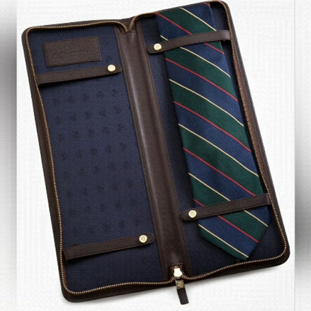 Brooks Brothers Leather Tie Case